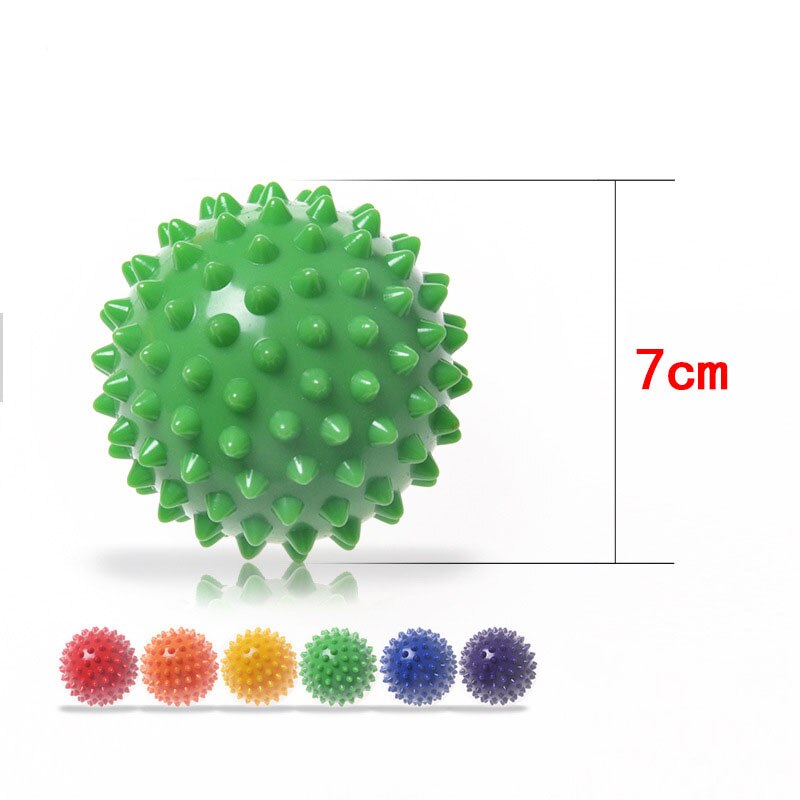 Durable PVC Spiky Massage Ball Trigger Point Sport Fitness Hand Foot Pain Relief Plantar Fasciitis Reliever Hedgehog 7cm Balls