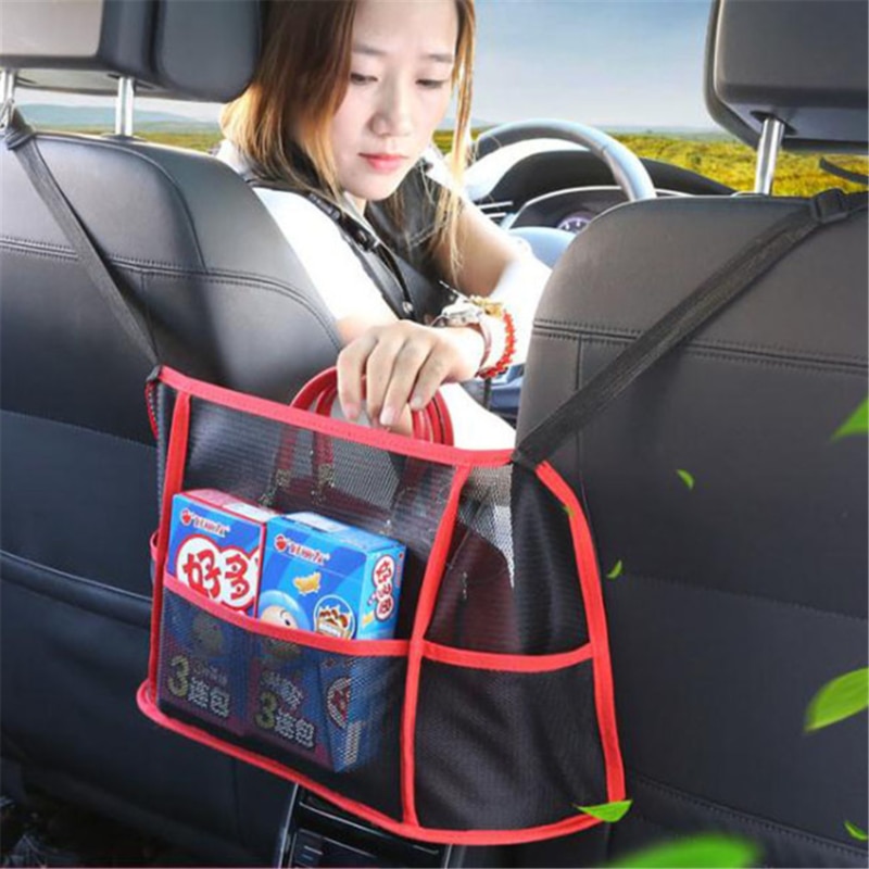 Universal Car Seat Side Opslag Mesh Netto Zak Bagage Holder Pocket Trunk Cargo Netten Organizer Auto Interieur Accessoires