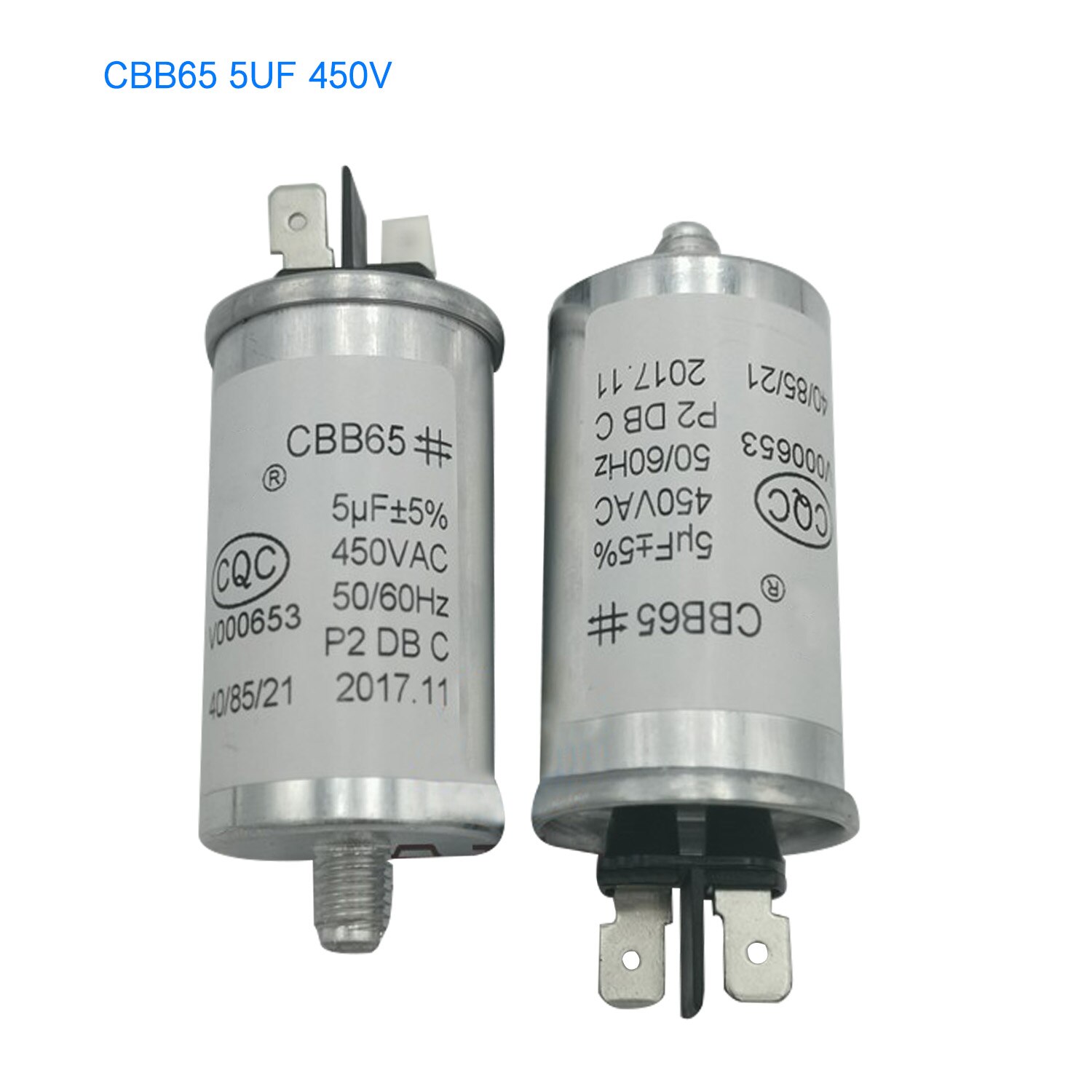 Capacitor Accessories CBB65 MKP3/4/5/6/7UF 450V Capacitor For Washer Dish Washer Capacitor Motor: 5UF 450V