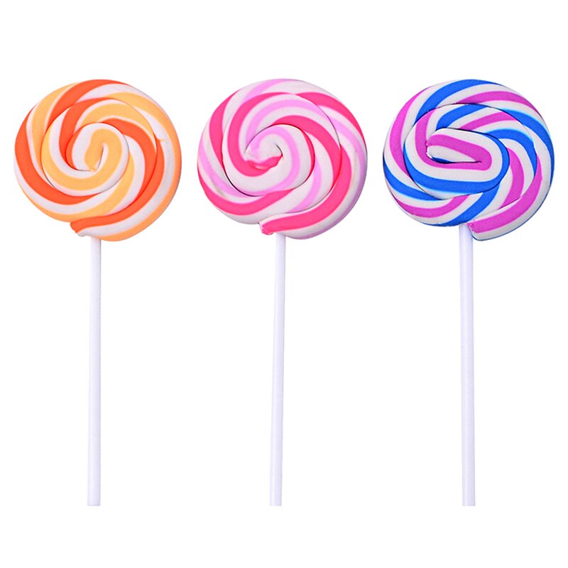 4 pcs/lot Lollipop Rubber Eraser Kawaii Soft Durable Flexible Cube Office Erasers for School Student Kids