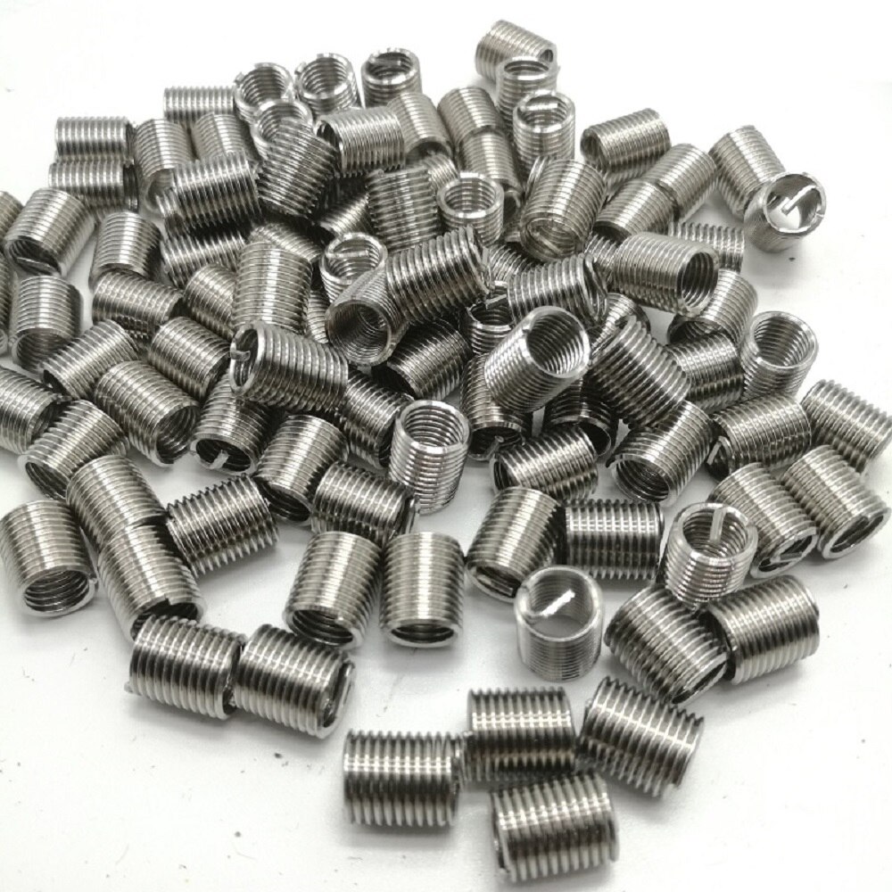 50 stks M8 * 1.25*1D/1.5/2D/2.5D/3D Rvs Schroef Opgerolde Draad Spiraalvormige Schroefdraad Inserts Set Helicoil Draad Reparatie Insert Kit