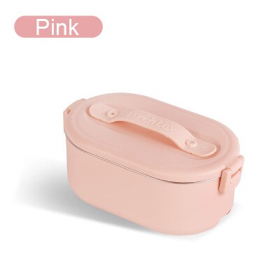 DMWD 220V Lunch Box Food Container Portable Electric Heating Food Warmer Heater Rice Container Dinnerware Sets For Home: Pink
