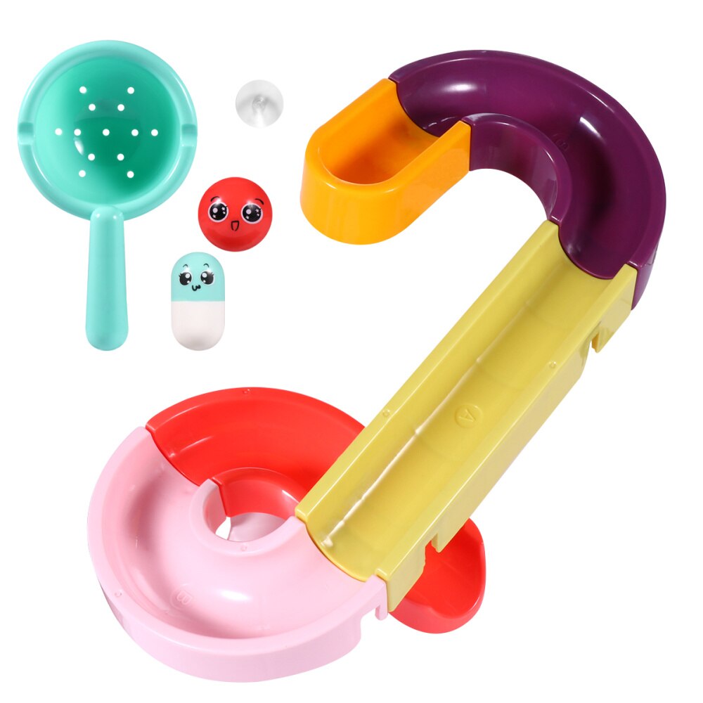 1 Set /11pcs Bath Toys Plastic Adorable Funny Bathtub Toys Water Track Bath Toys Track Assembly Toy for Kids Children