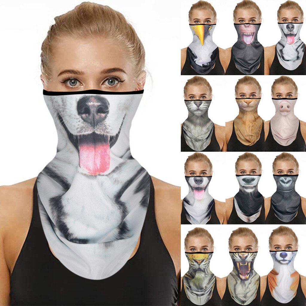 5PCS Unisex Rave Bandana Neck Gaiter Tube Headwear For Women Men Face Scarf Protective Silk Scarf bandana Handkerchief#T2