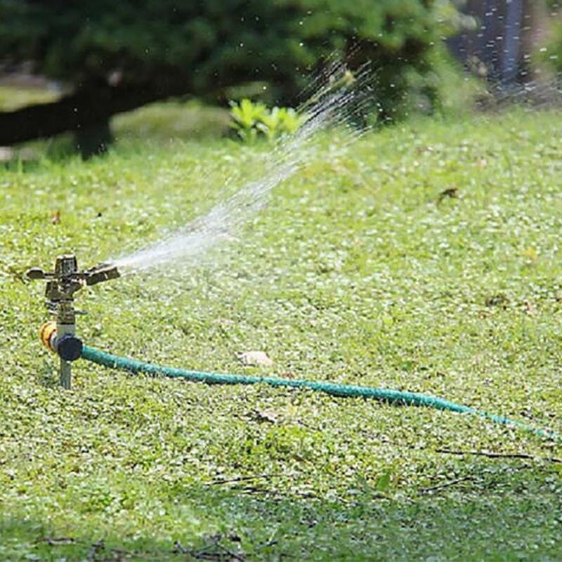 360 Graden Roterende Irrigatie Sproeier Sprinkler Voor Lawn Yard Golf Gras Metalen Impuls Spike Slang Water Sprinkler Sproeier