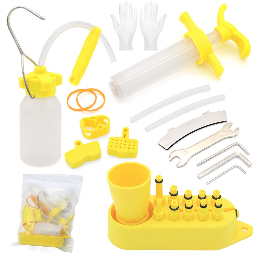 Universal Bicycle Hydraulic Disc Brake Oil Bleed Kit For Shimano Magura Tektro Sram Mula Hayes Bike Brake Repair Tools: Basic Kit Bag