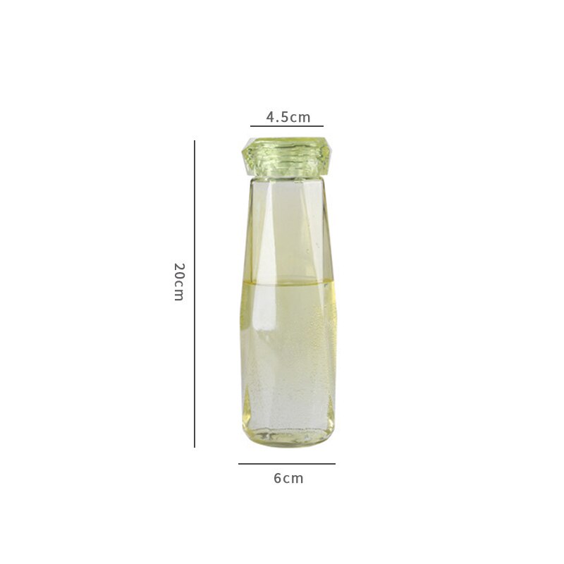 Gebühr Kristall Diamant Wasser Flasche bap Frei 420ML Glas Sport Flasche botella de agua Leck nachweisen draussen Reise Flasche für Mädchen: 02