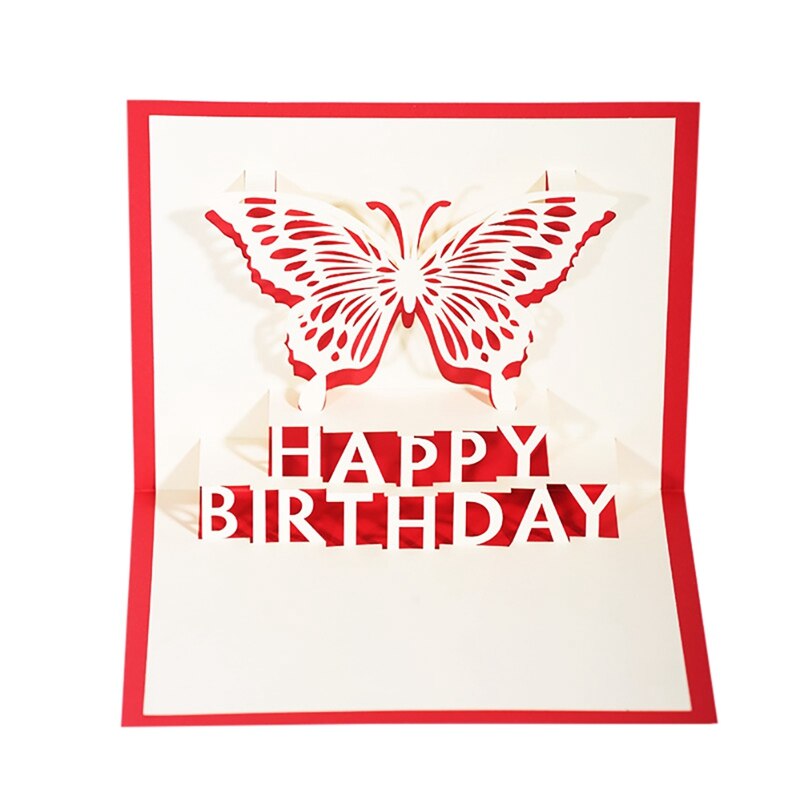 3D Vlinder Pops Up Kaart Taart Kaart Verjaardag Pops Up Kaart Anniversary Groet Uitnodiging Kaart Trouwkaarten Card N