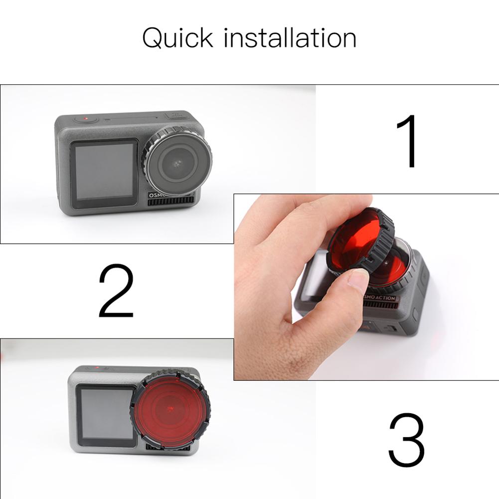 Duiken Filter Optisch Glas Rood Lens Filter Camera Accessoires Voor DJI OSMO Action Sport Camera