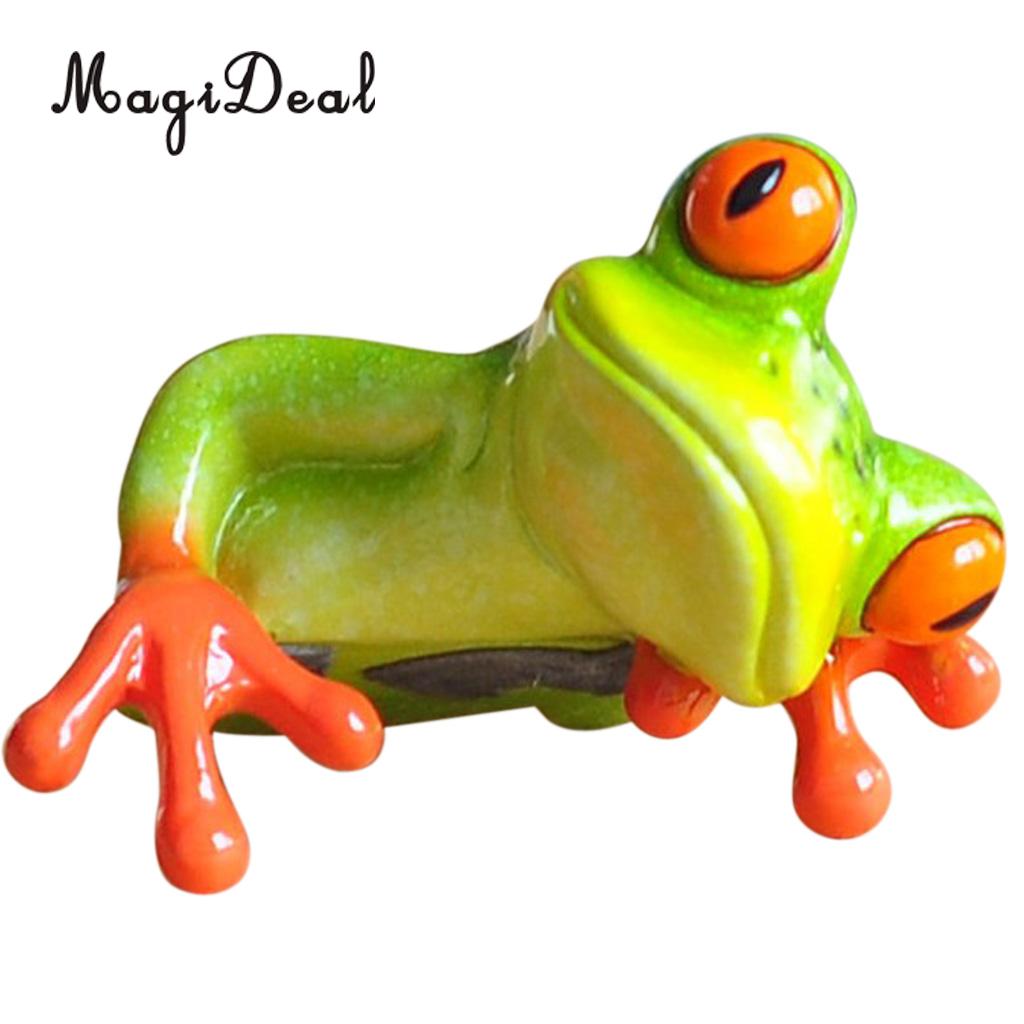 Funny 3D Craft Frog Decoration Miniatures Ornament Figurines, Garden Decor, Bonsai, Shelf, Desk, Car Dashboard, Computer: 02