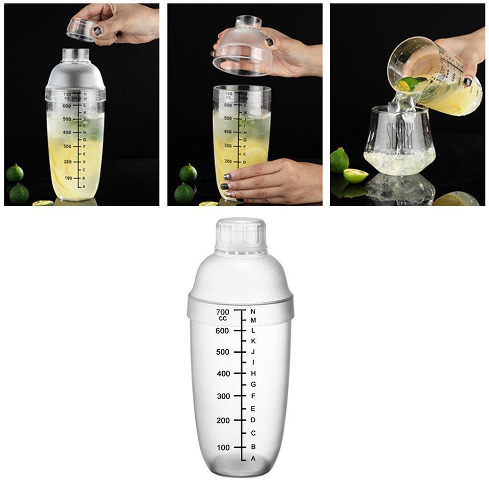 Plastic Cocktail Shaker Met Schaal Cocktail Wijn Drink Bar Bar 300Ml/500Ml/700Ml Gereedschap Mixer d6V9