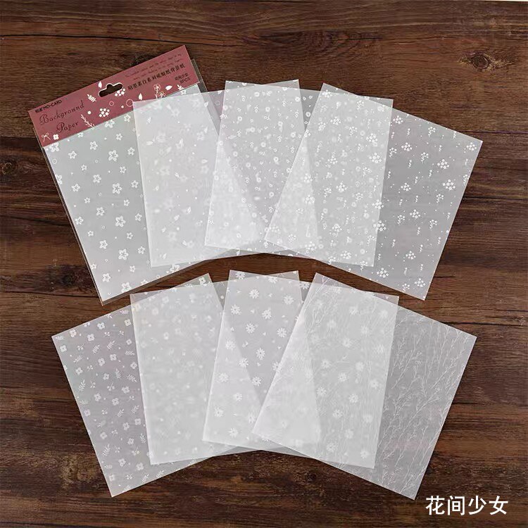 Blanco liso serie ácido sulfúrico Material de fondo de papel de diario planificador Scrapbooking decorativo Vintage papel para manualidades DIY: B