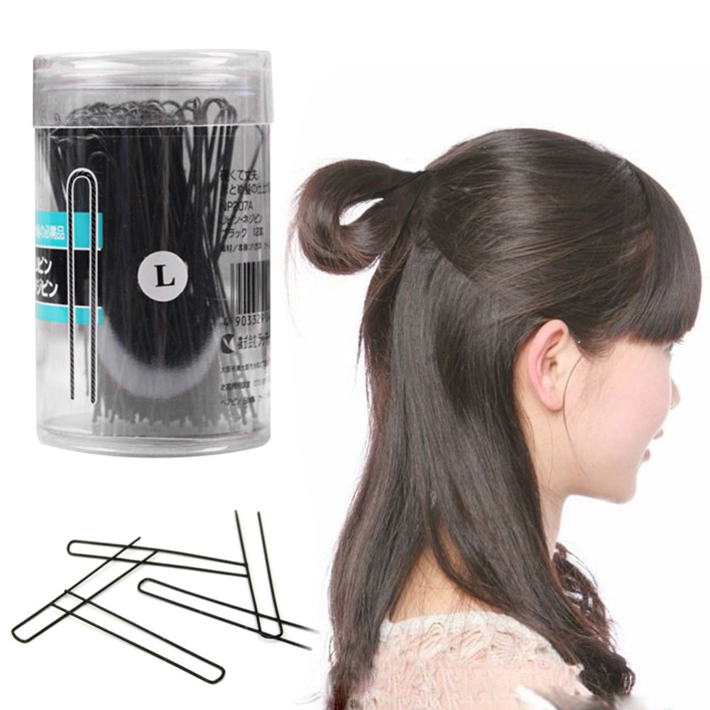 100pcs Women Hair Pins U Shaped Corrugated Stainless Steel Hair Clip Hair Pins Hair Accessories for Bun Hairstyle Updo Hairstyle