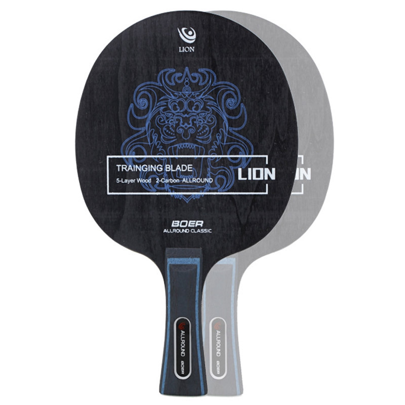 BOER-raqueta de Ping Pong con agarre largo, Grupo Aryl ligera y fibra de carbono, hoja de tenis de mesa de 7 capas