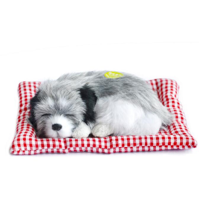 Simulation animal chat lit chien animal de compagnie d'anniversaire Simulation jouets pour enfants endormi chat chien électronique animal de compagnie: ha shi qi gou BD