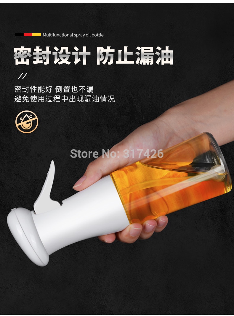 200ml olje sprayflaske matlaging baking eddik tåkesprøyte grill sprayflaske for kjøkken matlaging bbq grilling steking
