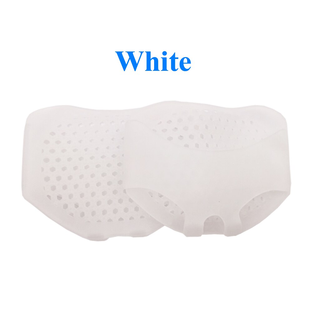 Plantillas para zapatos de tacón alto de mujer, almohadilla de Gel de silicona para el cuidado de los pies, alivia el dolor: White