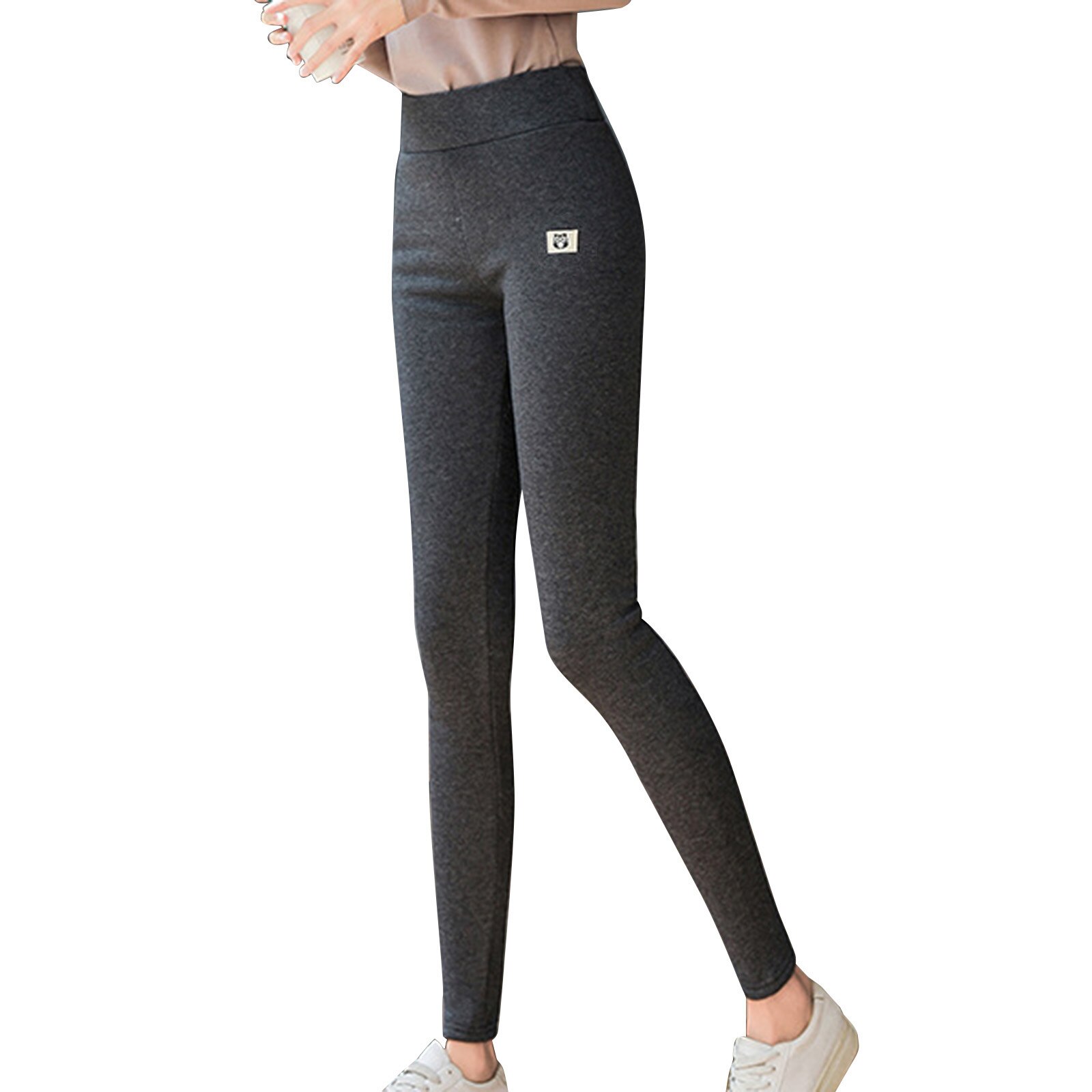 Christmas Idea-Super Thick Cashmere Wool Leggings DO2: Gray / 4XL