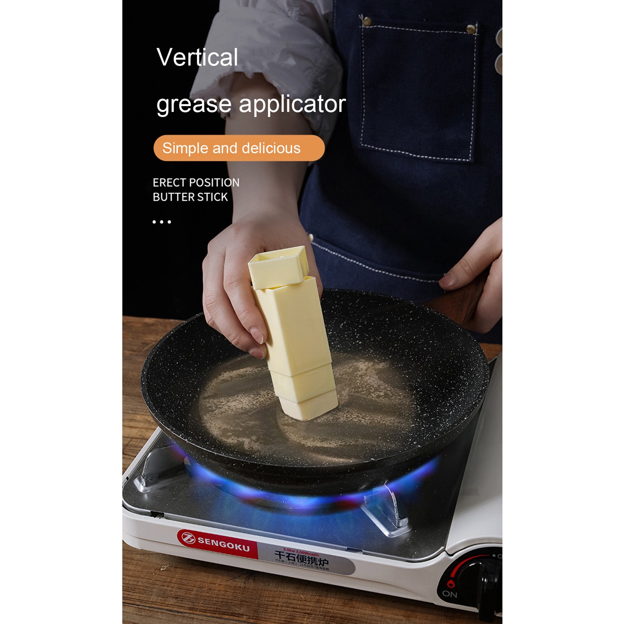 Boter Spreader Handheld Roterende Plastic Boter Stok Houder Met Deksel Voor Thuis Keuken Restaurant