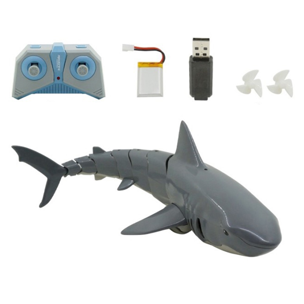 YIMORE Requin Bateau Télécommandé Jouets RC Shark Bateau Shark Toy Convient Pour Piscine Station Balneaire Ete Electrique Hau Am