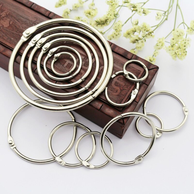 Loose-leaf Metal Book Rings Ring Binder Notebook Open Binding Hoops For Scrapbook Album Hinged Rings Office Supply