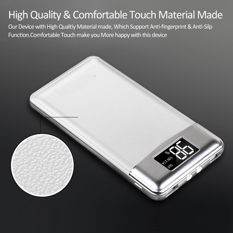 20000mAH Portable External Battery Power Bank Poverbank LED Display Phone Charger Dual USB Pover Bank For Smart Phone Powebank