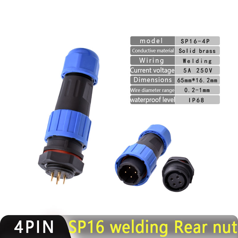 IP68 Waterproof Connector Male Plug and Female Socket 2/3/4/5/7/9pin Panel Mounting Wire Connector Aviation Plug Welding Wiring: Silver