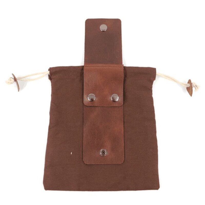 Multifunctionele Picking Sa-Ck Riem Tas Voor Rock Verzamelen Zwart/Bruin/Groen/Kaki Riem pouch Tac-Tical Gewaxt Canvas: Brown