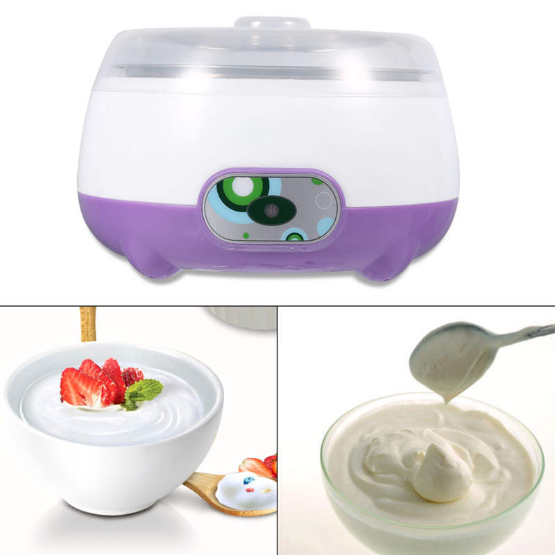 Máquina automática de acero inoxidable para hacer yogurtera, contenedor de Yogurt, aparato de cocina, 1L