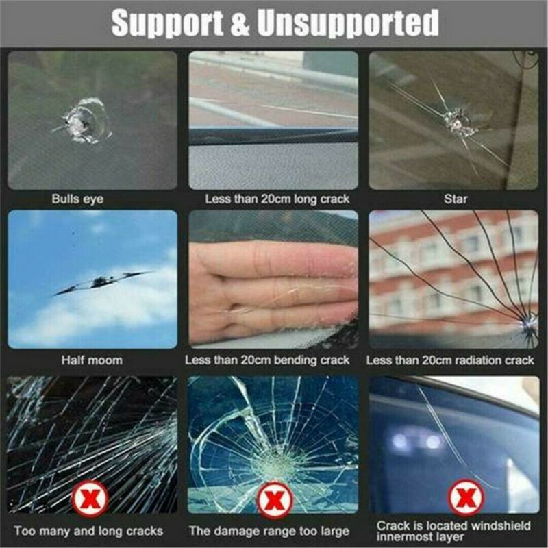 Repair Resin Window Glass Fluid Resin Curing Strip Repair Crack Chip Tools