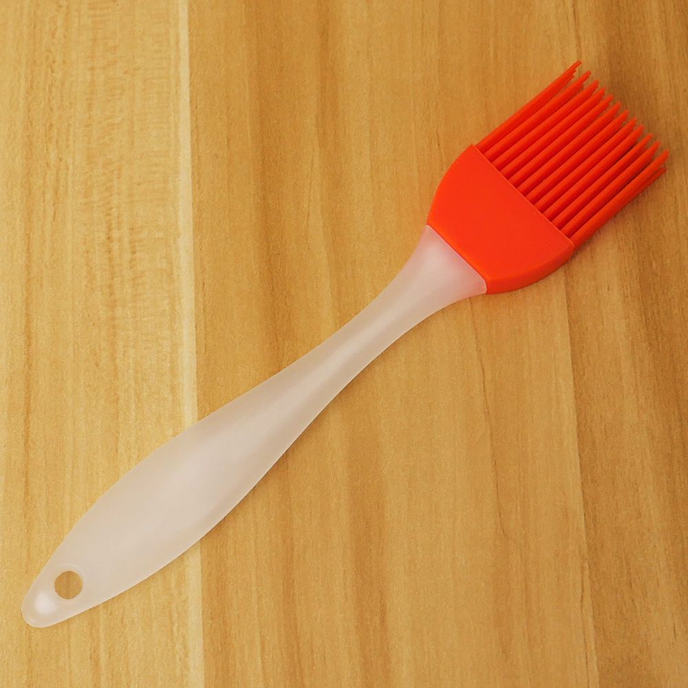 1pc ustensiles de cuisson en silicone, pinceaux de cuisson pour pain, huile de pâtisserie, pinceau à badigeonner pour barbecue, outils de pâtisserie, 5 couleurs: Orange