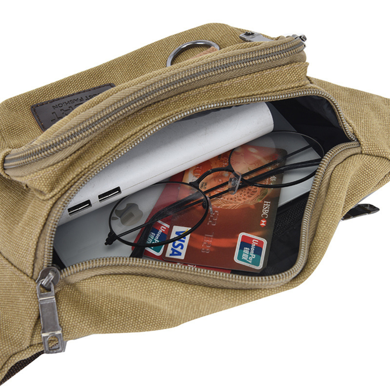 Riñonera para hombre, cartera para teléfono informal de gran capacidad a la , deportes, turismo, ciclismo, bolsos de hombro multifuncionales para hombre