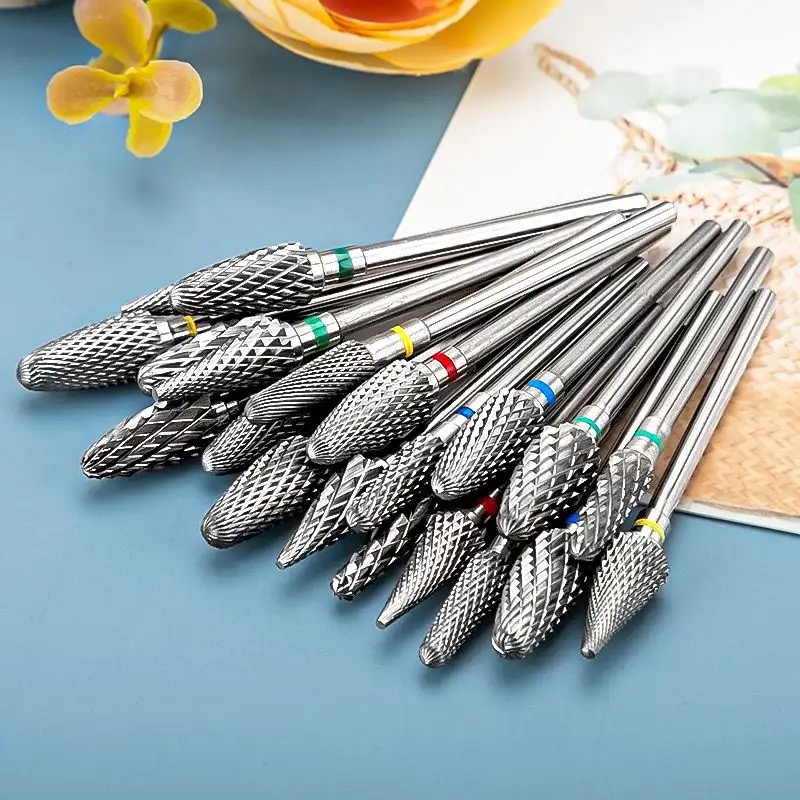 Broca de carburo de tungsteno para uñas, taladros eléctricos para manicura, fresa de cerámica, accesorios de pedicura, buena
