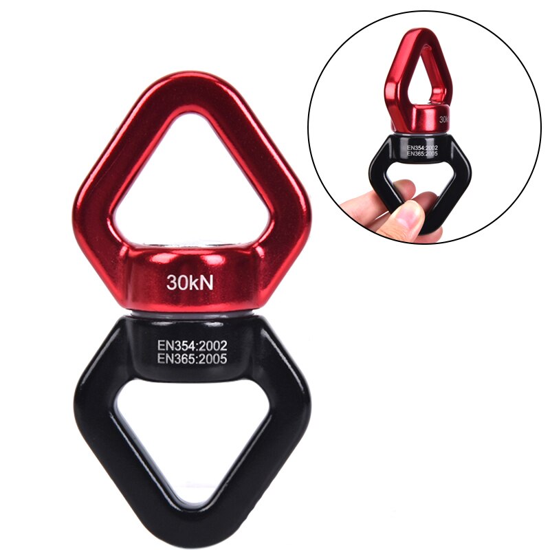30kN Climbing Rope Swivel Connetor Rock Climbing Downhill Mountaineering Equipment Hammock Yoga Swivel Safety Rotational Device
