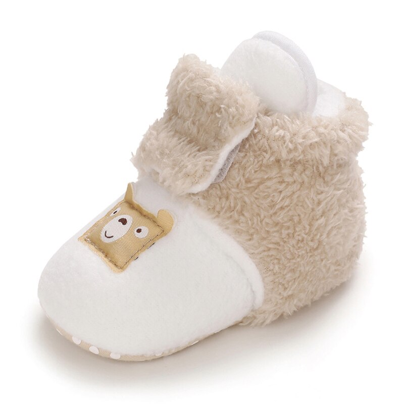 Antidérapant enfants hiver bébé fille chaussures bout rond bottes pour garçon coton enfant en bas âge fille neige cheville slip-on bébé rembourré bottes