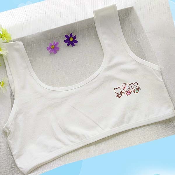 5pc Cotton Lace Bras For Kids Teen Young Girls Training Underwear Thin Cup Child Puberty Bra Teenages Clothes