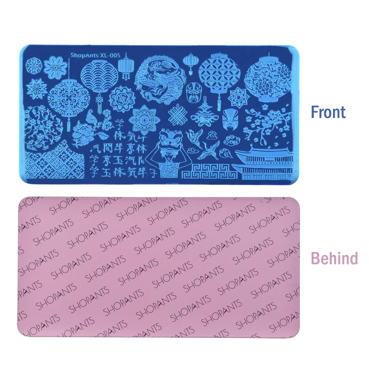 Placas de estampado para manicura caracter chino linterna elementos naturaleza mundo imagen plantilla para uñas Plantilla de sellos para decoración herramientas de uñas