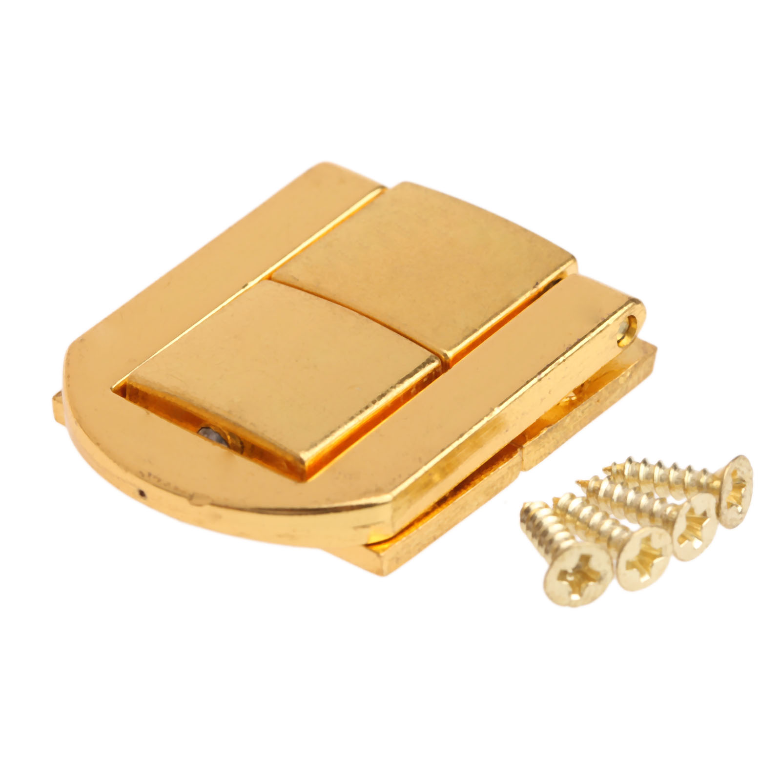 1PC 30*24mm Box Latch Hasps Jewelry Wood Box Hasps Drawer Latches Decorative Suitcases Hasp Latch Buckle Clasp Furniture Tools: Silver