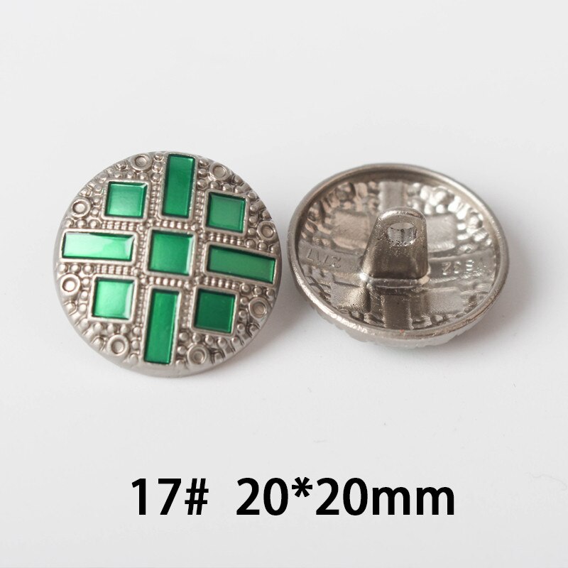 5 stk høykvalitets metall diamantknapper barneull overfrakk genser av klær knapper gylne dekorative knapper: 17
