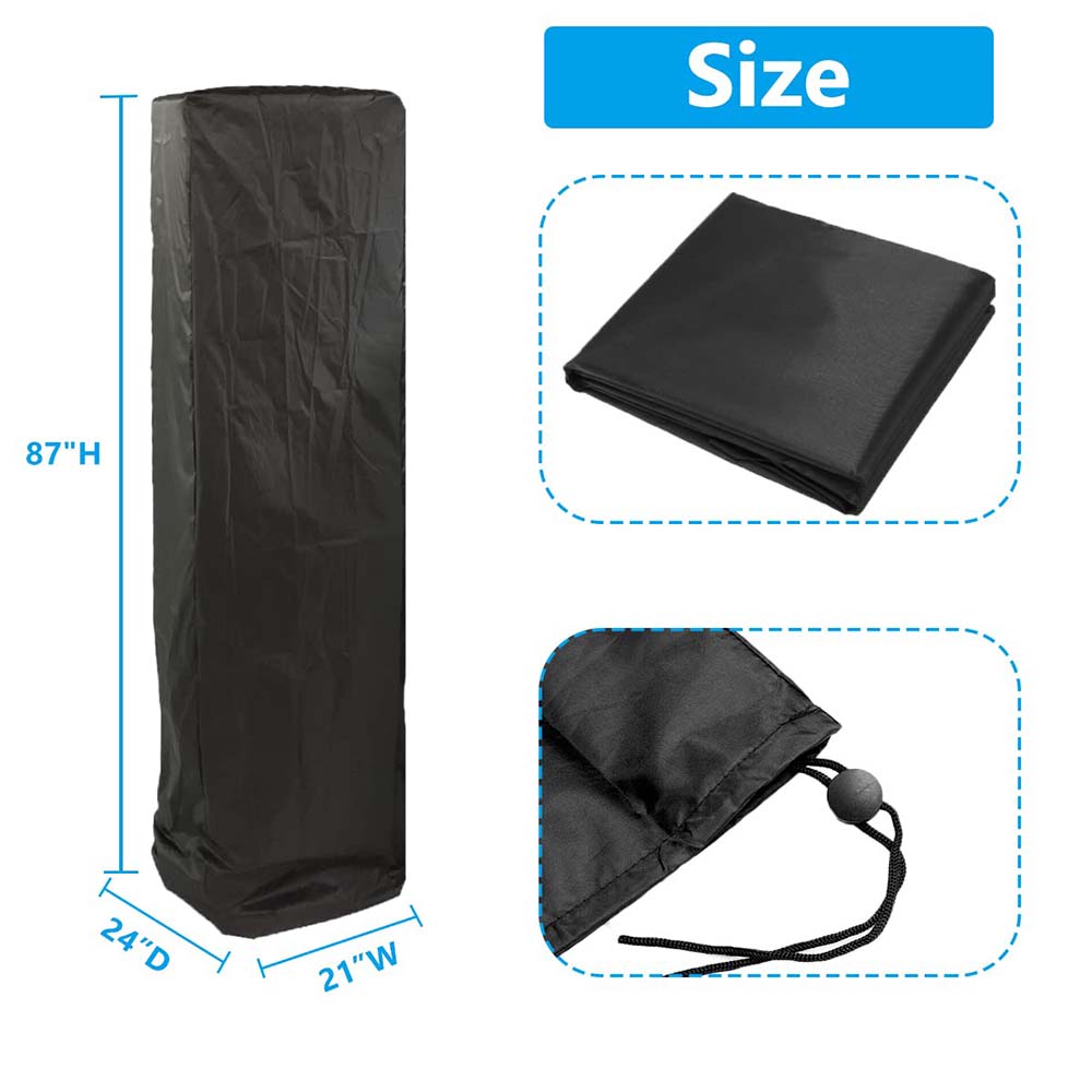 Cubierta impermeable para calentador de Patio, pirámide de Gas 210D, Protector de muebles de jardín, cubierta impermeable, muebles de jardín al aire libre