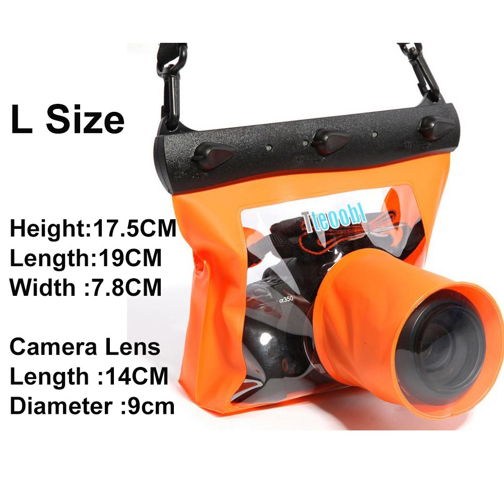 20M Unterwasser Tauchen Tasche Slr Kamera Gehäbenutzen fallen Beutel Trocken Tasche Kamera Wasserdicht trocken Tasche für Kanon Nikon Dslr slr: Orange L