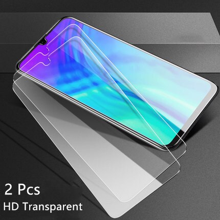 2Pcs Full Tempered Glass On Honor 10i 8A Pro 20 Lite 20S Anti-Blue-ray 9H Screen Protector Film For Huawei Y6 Y7: Honor 20S / 2 Pcs HD Transparent