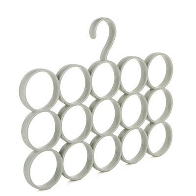 Tendedero circular simple, armario de secado multifuncional, soporte para bufandas, cinturón, toallero de 15 anillos, herramientas de almacenamiento para el hogar: Verde