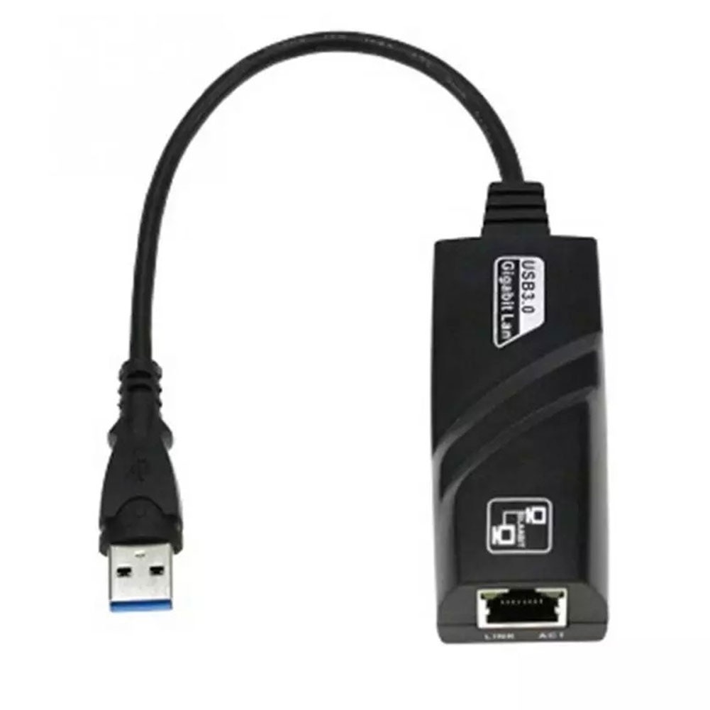 Plug and play gigabit svart snabb överföring dator hög hastighet enkel installation laptop tillbehör usb 3.0 to rj45 nätverksadapter