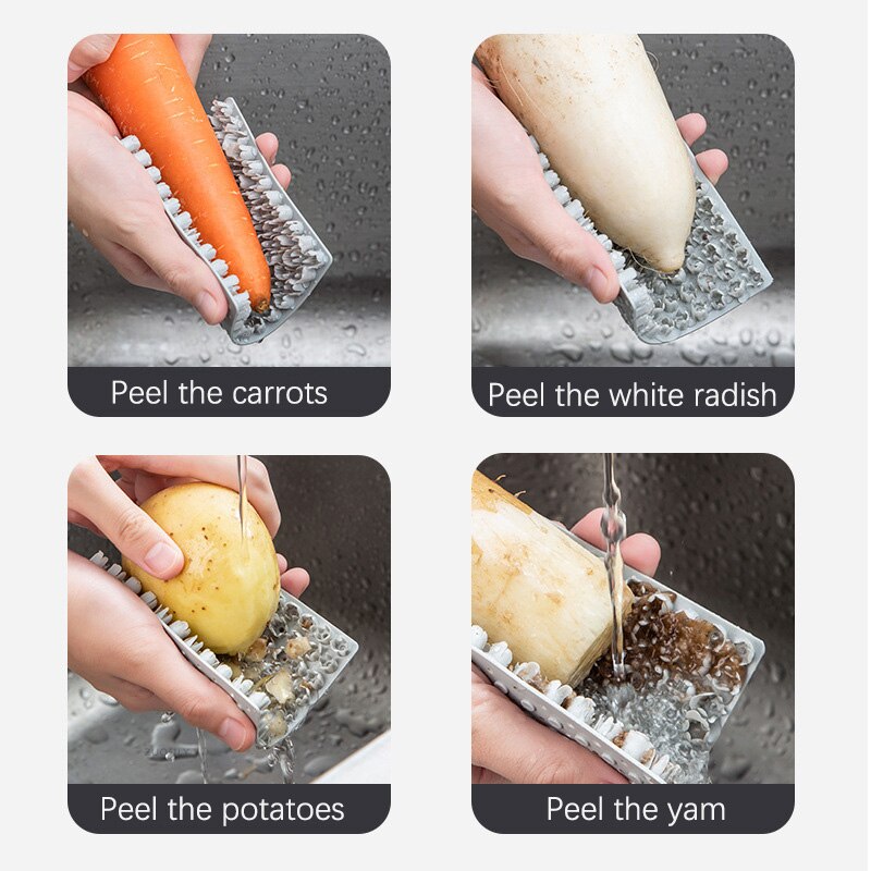 1 pz spazzola per lavastoviglie frutta verdura peeling spazzola per pulizia detergente per cucina spazzole per patate tazza portasapone accessori da cucina