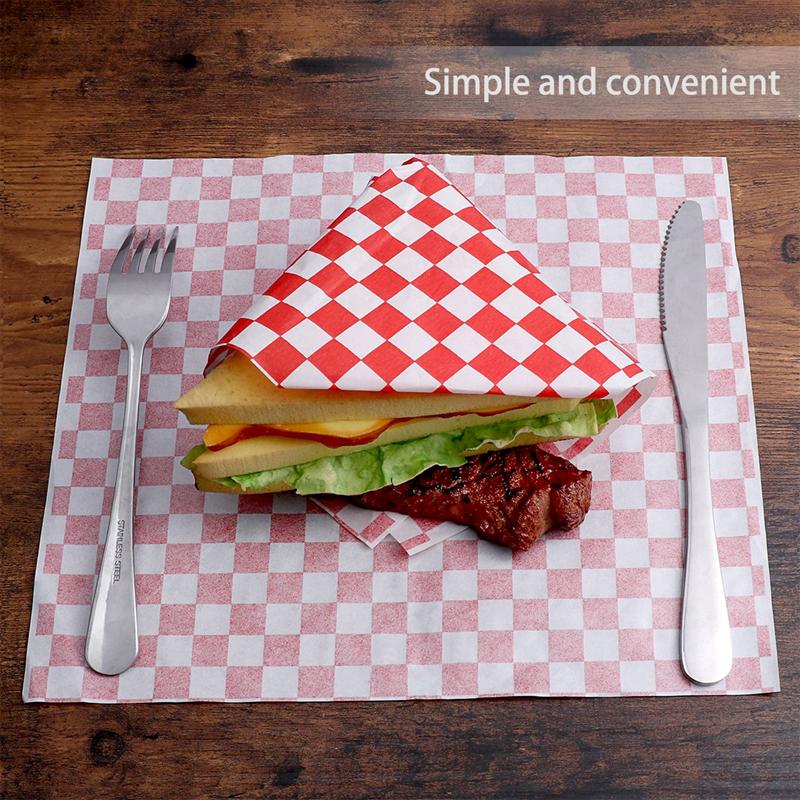 100 ark ternet deli kurv liner ternet mad indpakningspapir fedtresistent sandwich hamburger wrap forhindrer pletter