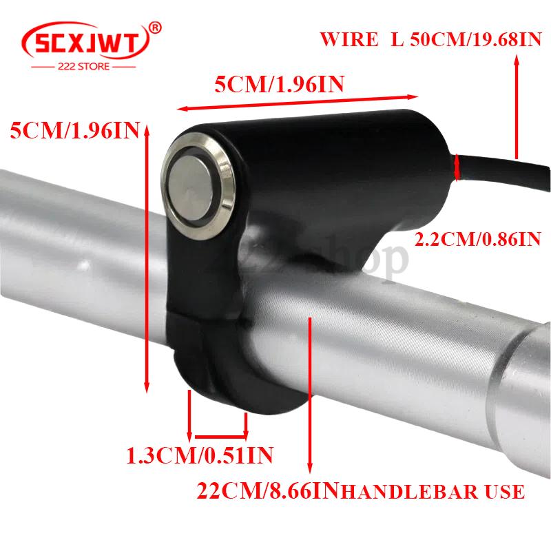 22mm 7/8 "Motorfiets Schakelaar Stuur Koplamp Schakelaar Knop Spotlight AAN UIT Schakelaar voor ATV Sport Dirt elektrische Fiets