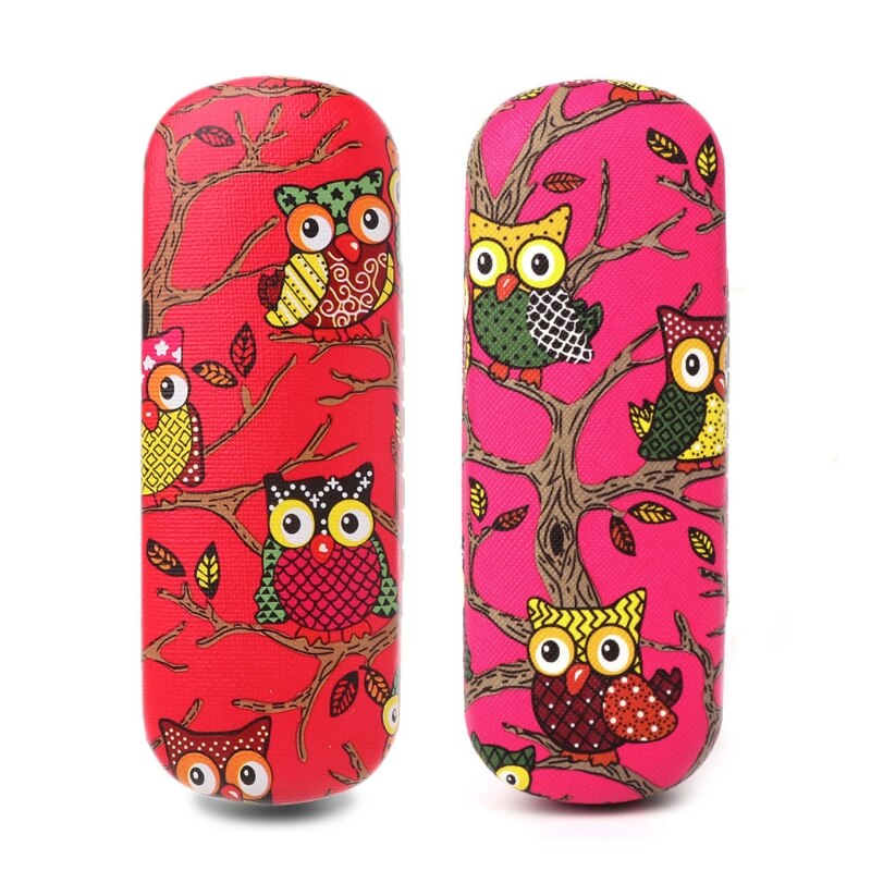 Caja de gafas dibujos animados búho Animal gafas de sol lindo almacenamiento Protector fundas portátiles