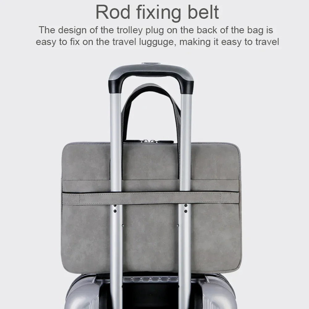 Laptoptas voor notebook, waterdichte PU lederen aktetas, dames zakelijke handtas, 13,3 14 15,6 inch voor Macbook Pro 13 15 hoes