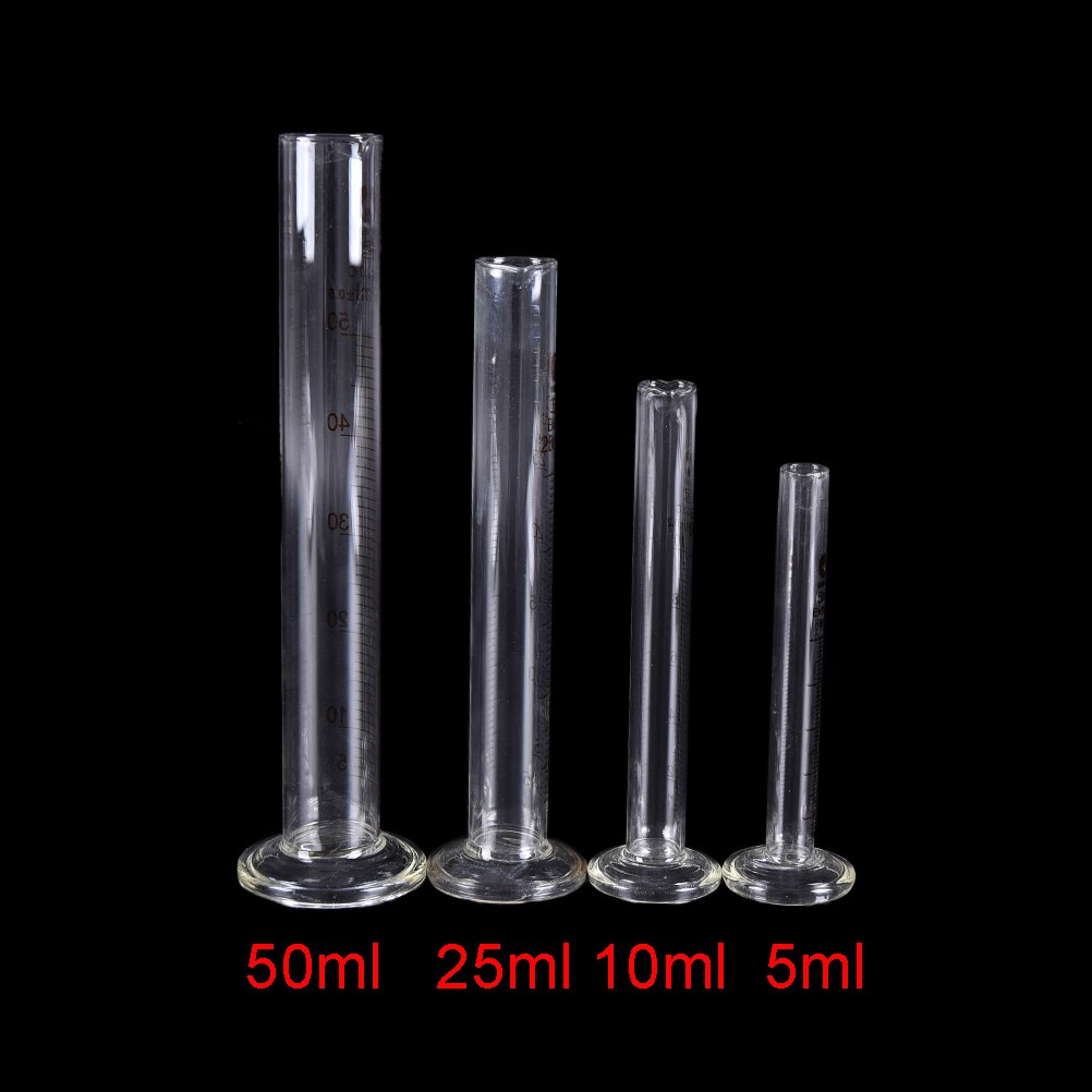 1pc Glas Meten Cilinders 50ml Afgestudeerd Glazen Meten Cilinder Chemie Laboratorium Meten
